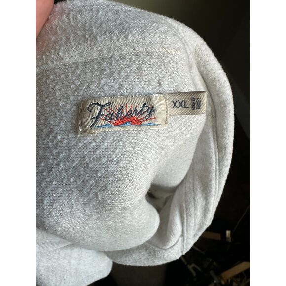 Faherty Women's Cream Flannel Long Sleeve Button Front Collared Shirt Size XXL - Picture 7 of 10